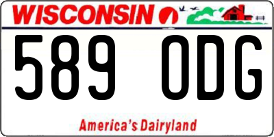 WI license plate 589ODG