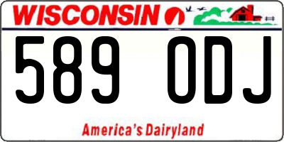 WI license plate 589ODJ