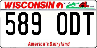 WI license plate 589ODT