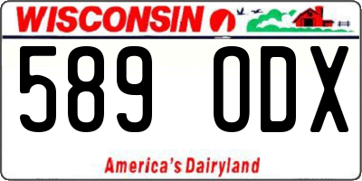 WI license plate 589ODX