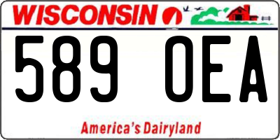 WI license plate 589OEA