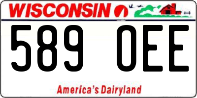 WI license plate 589OEE