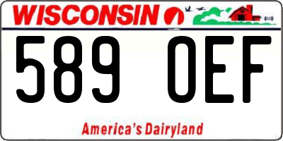 WI license plate 589OEF