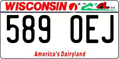 WI license plate 589OEJ