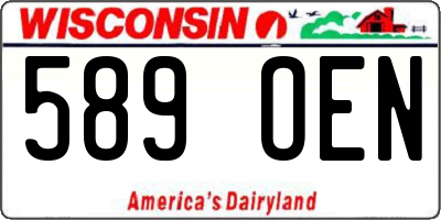 WI license plate 589OEN