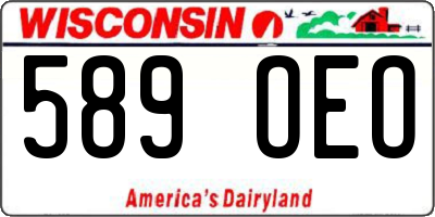WI license plate 589OEO