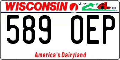 WI license plate 589OEP
