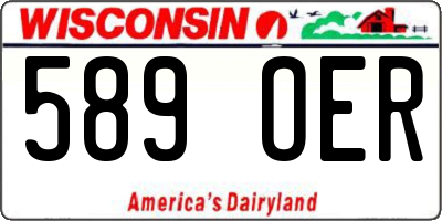 WI license plate 589OER