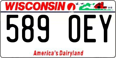 WI license plate 589OEY