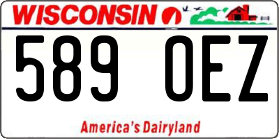 WI license plate 589OEZ