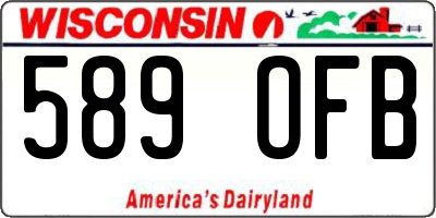 WI license plate 589OFB