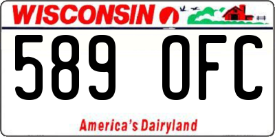 WI license plate 589OFC