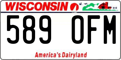 WI license plate 589OFM