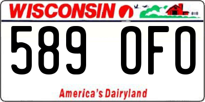 WI license plate 589OFO