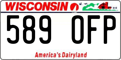 WI license plate 589OFP