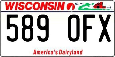 WI license plate 589OFX