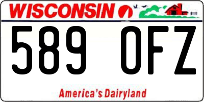 WI license plate 589OFZ