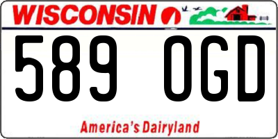 WI license plate 589OGD