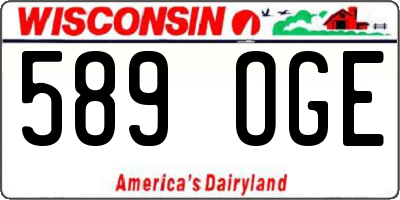 WI license plate 589OGE