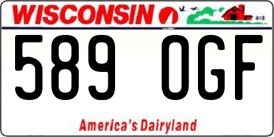 WI license plate 589OGF