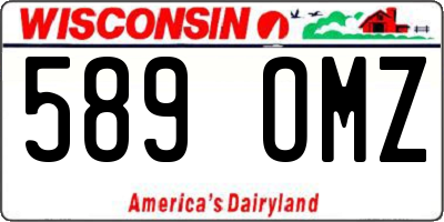 WI license plate 589OMZ