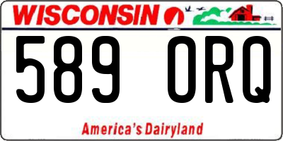 WI license plate 589ORQ