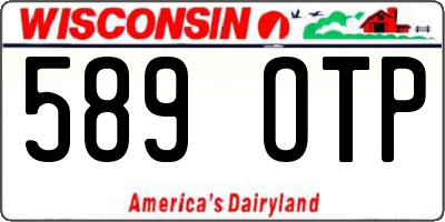 WI license plate 589OTP