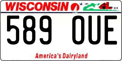 WI license plate 589OUE