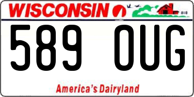 WI license plate 589OUG