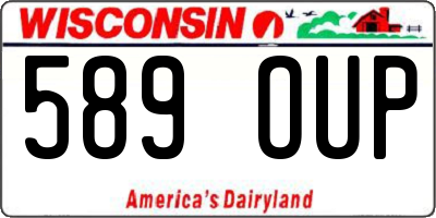 WI license plate 589OUP