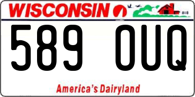 WI license plate 589OUQ