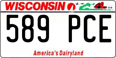WI license plate 589PCE