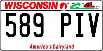 WI license plate 589PIV