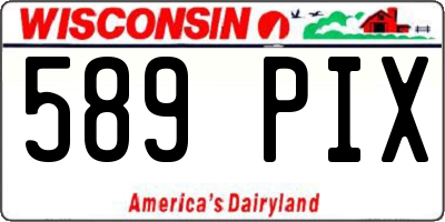 WI license plate 589PIX