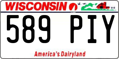 WI license plate 589PIY