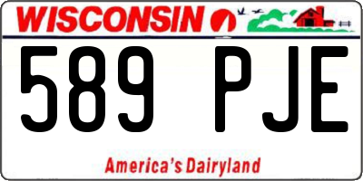 WI license plate 589PJE