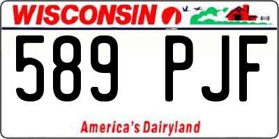 WI license plate 589PJF