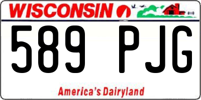 WI license plate 589PJG