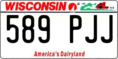 WI license plate 589PJJ