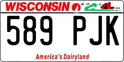 WI license plate 589PJK