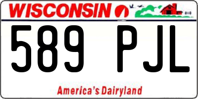 WI license plate 589PJL