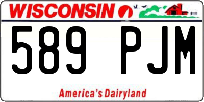 WI license plate 589PJM