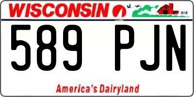 WI license plate 589PJN