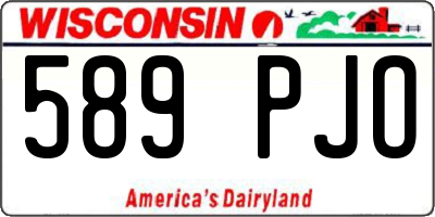 WI license plate 589PJO