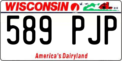 WI license plate 589PJP