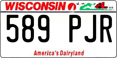 WI license plate 589PJR