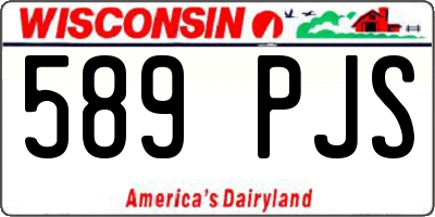 WI license plate 589PJS