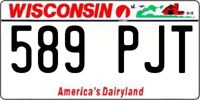 WI license plate 589PJT