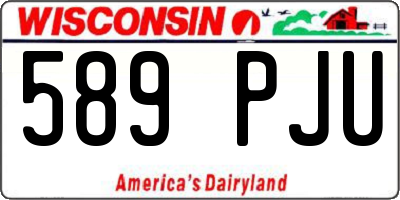 WI license plate 589PJU