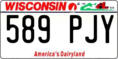 WI license plate 589PJY